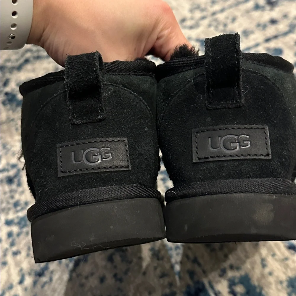 UGG Women's Black Suede Ankle Winter Boots